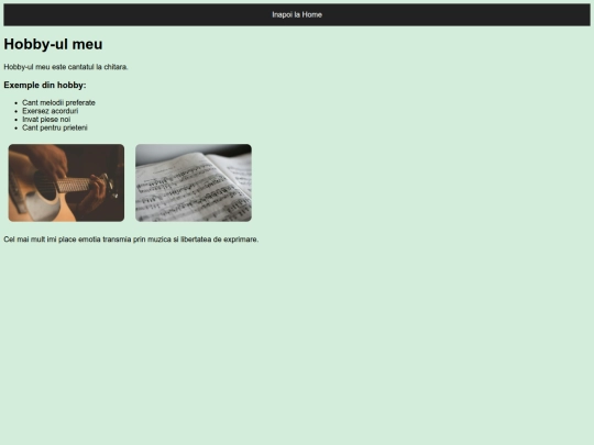 Despre mine/hobby screenshot