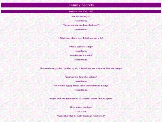 poems/familysecrets screenshot