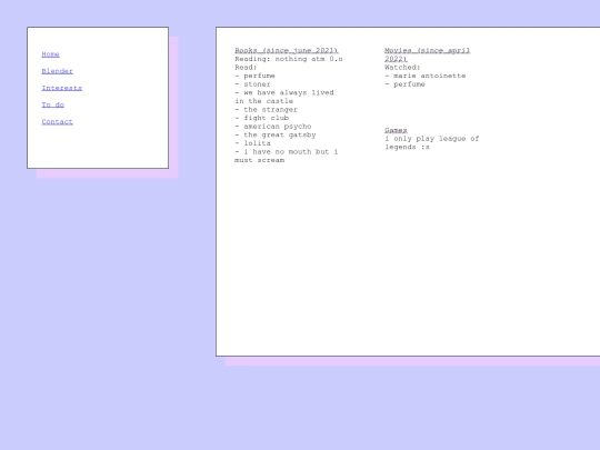 interests screenshot