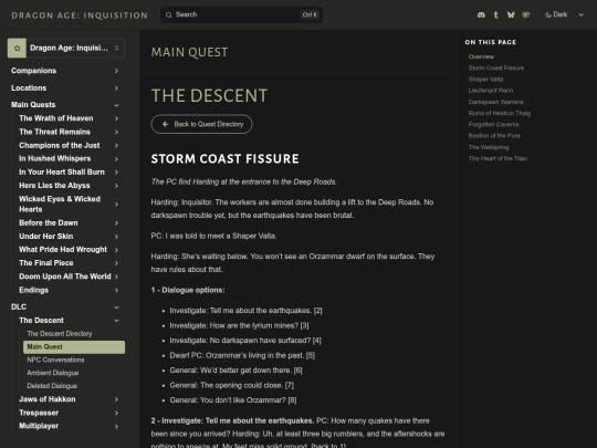 inquisition/transcripts/dlc/descent/main screenshot