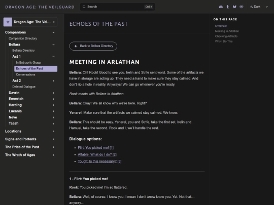 veilguard/transcripts/companions/bellara/act1/eotp screenshot