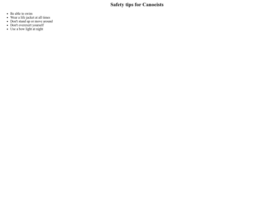 unordered list screenshot