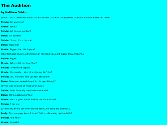 Scribbles/TheAudition screenshot