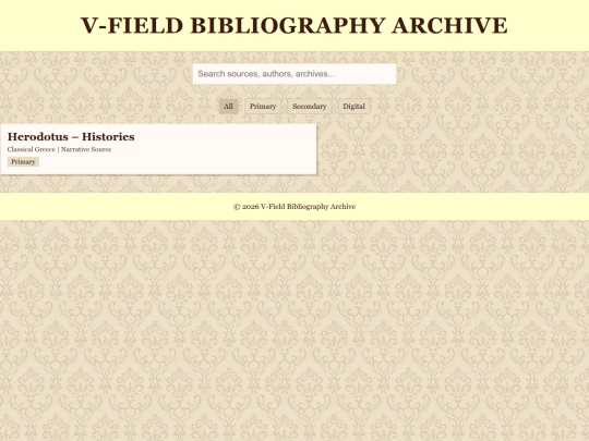 History/Bibliography screenshot