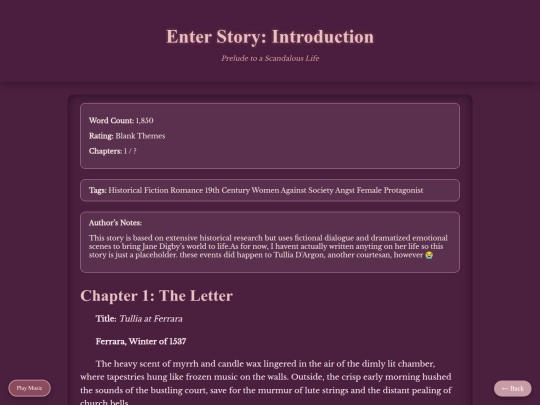 WritingWebsite/Newchapter screenshot