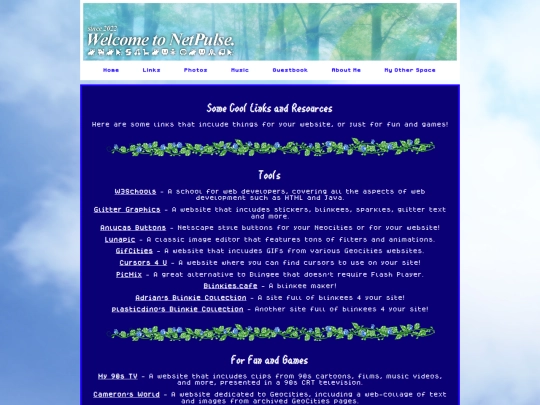 weblinks screenshot