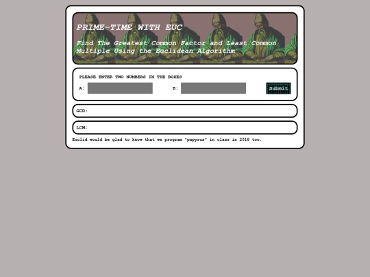 euclidean-algo screenshot
