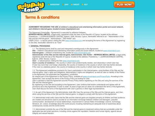 TermsAndConditions screenshot