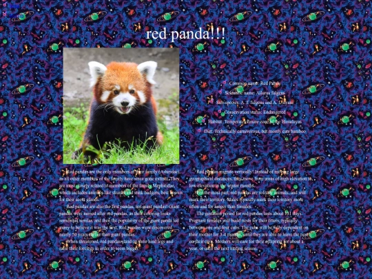 pages/aminals/redpanda screenshot