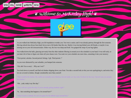 pages/glee thingy/the story/welcome to mckinley screenshot