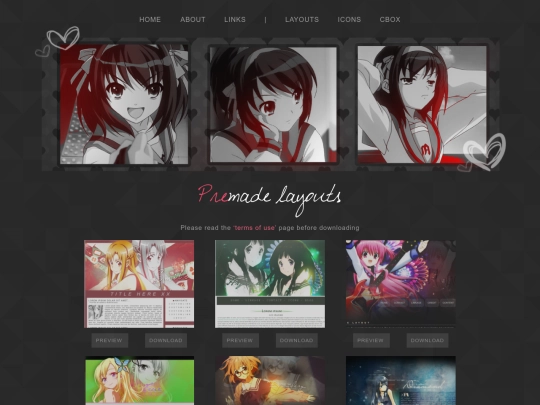 layouts screenshot