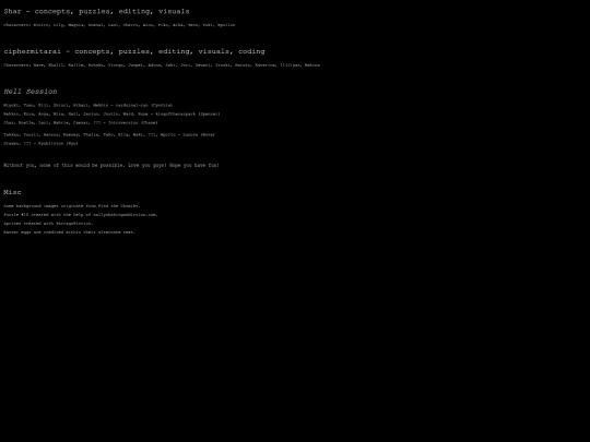 newmoon/credits screenshot