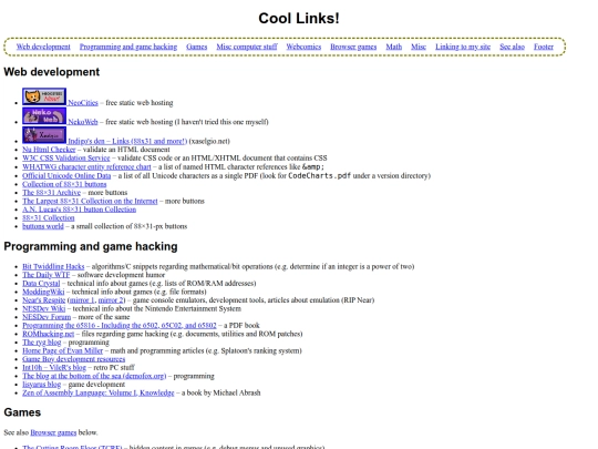 links screenshot