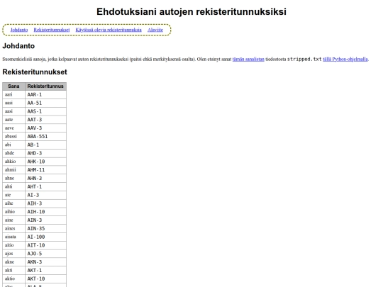 rekisteri screenshot