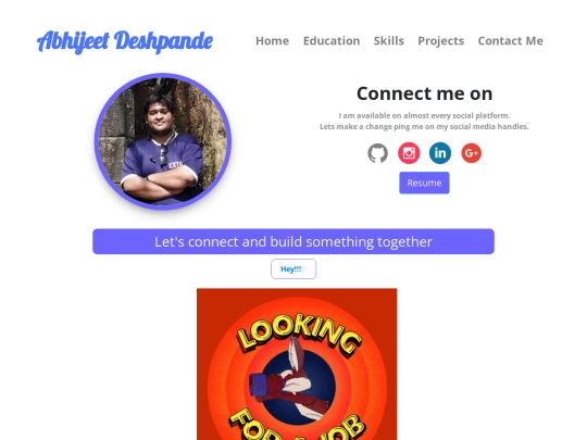 portfolio/contact screenshot