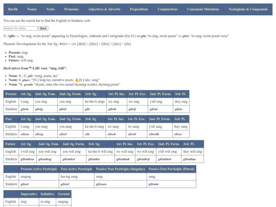 verbs/glir screenshot