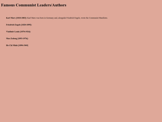 FamousCommunistLeadersandAuthors screenshot