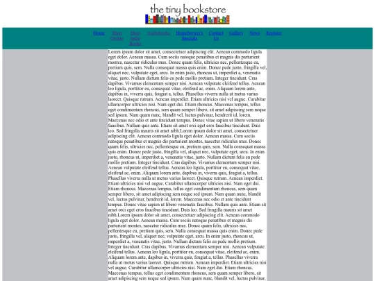bookstore/register screenshot