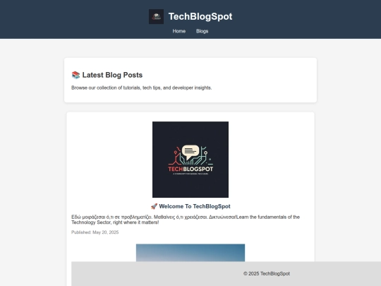 Blogs screenshot