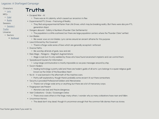 campaign/Truths screenshot