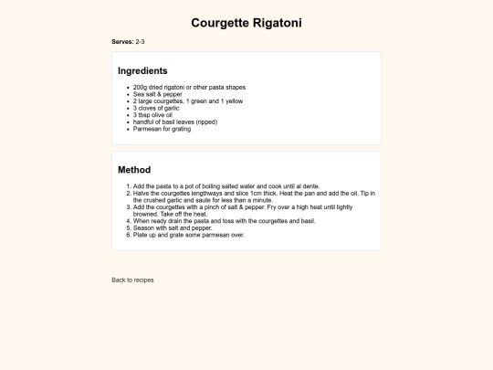 recipes/courgette screenshot
