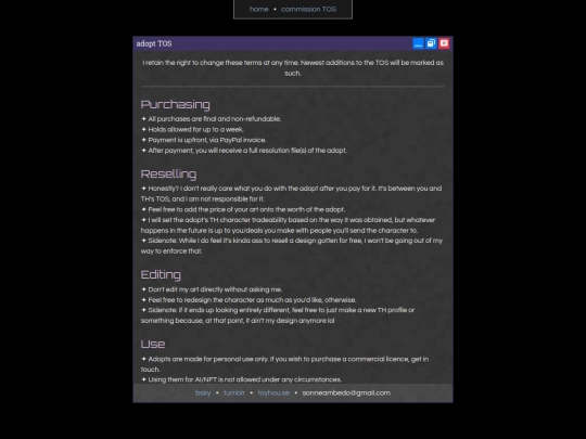 TOSadopt screenshot