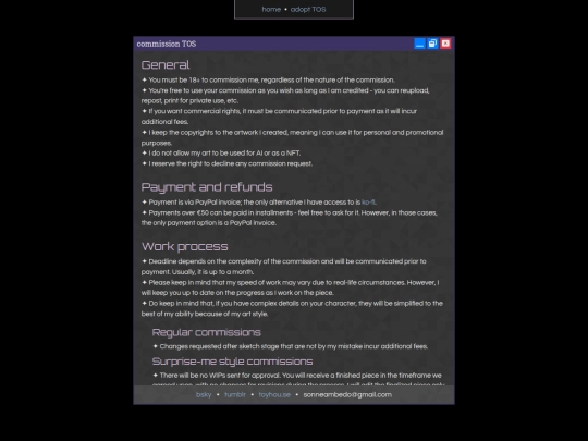 TOScomm screenshot
