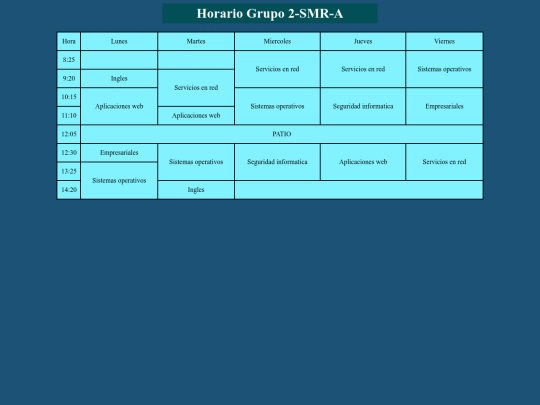 tablas/iniciohorario screenshot