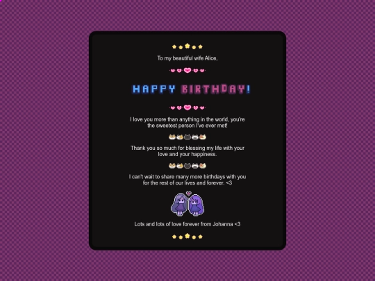 birthday screenshot