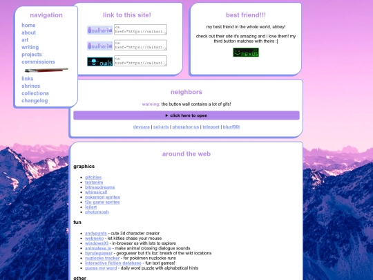 links screenshot