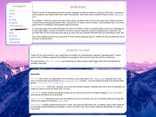 shrines/unfiction screenshot