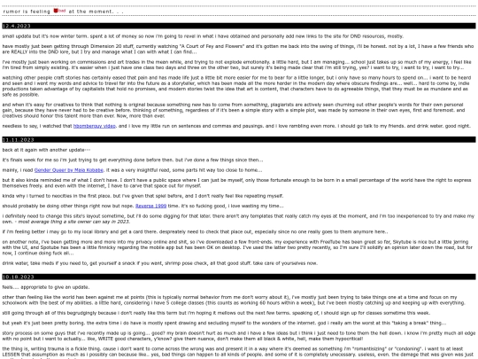 blogs/diary screenshot