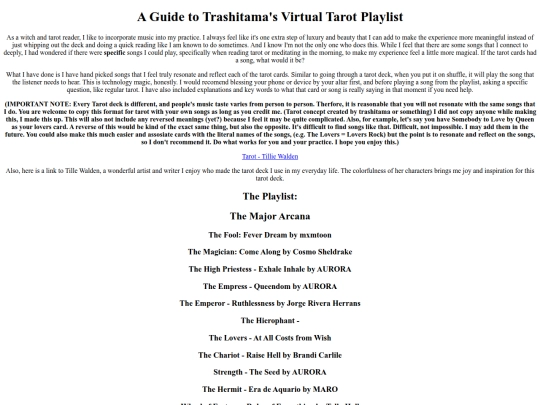tarot screenshot