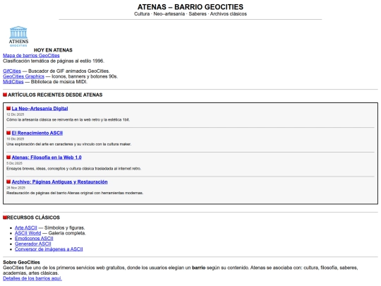 geocities/Athens/home screenshot