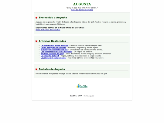 geocities/Augusta/home screenshot