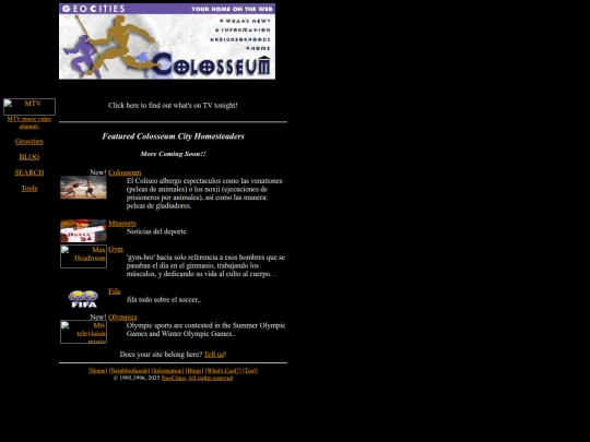 geocities/Colosseum screenshot