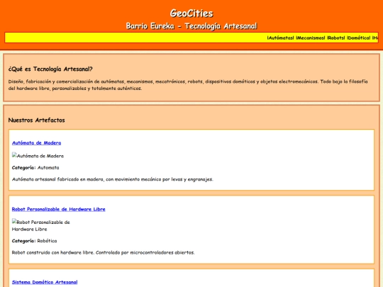geocities/Eureka/tecnoart screenshot