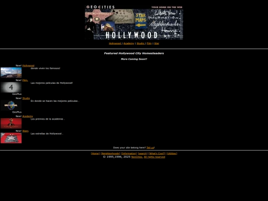 geocities/Hollywood screenshot