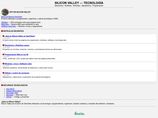 geocities/SiliconValley/home screenshot