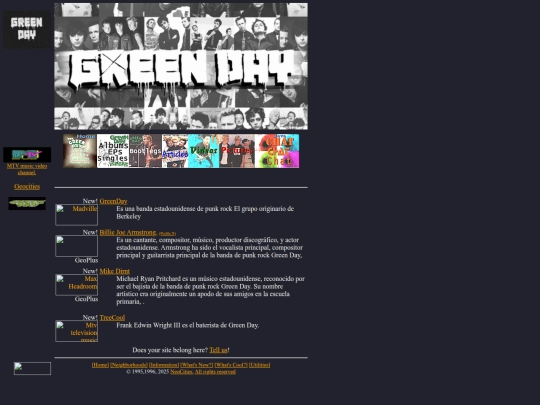 geocities/SunsetStrip/greenday screenshot