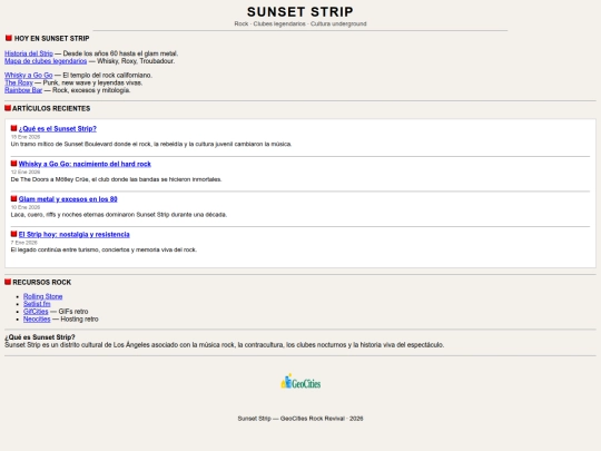 geocities/SunsetStrip/home screenshot