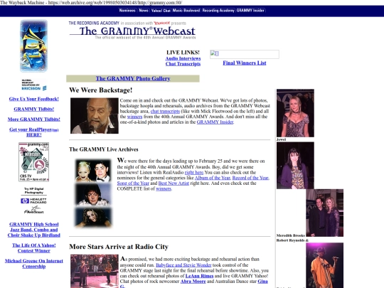 geocities/grammy screenshot