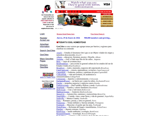 geocities/mapa screenshot