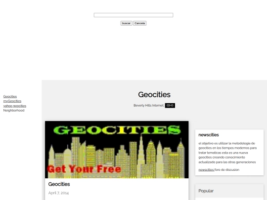 geocities/search screenshot