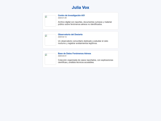 yahoo/paginas/JuliaVox screenshot