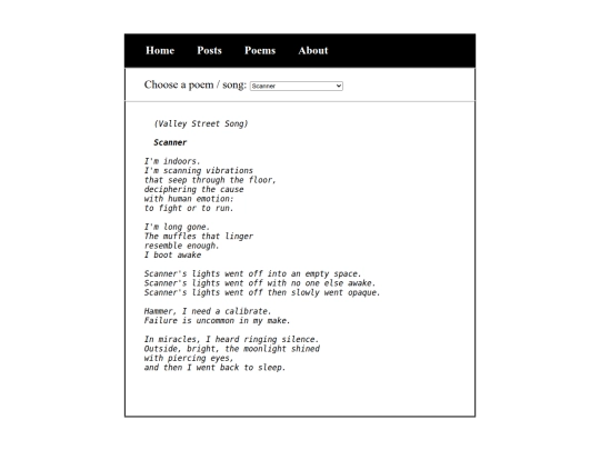 poetry screenshot