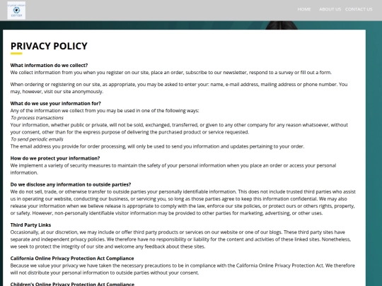 privacy-policy screenshot