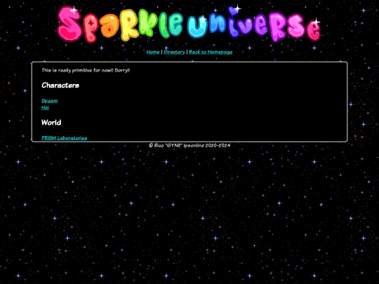 sparkleuniverse/directory screenshot