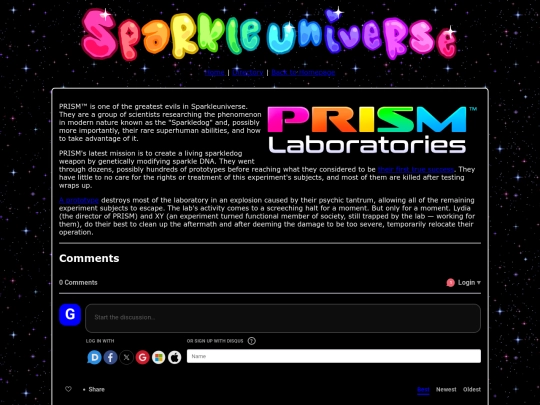 sparkleuniverse/world/prism screenshot