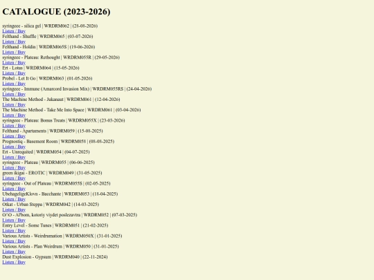 discography screenshot